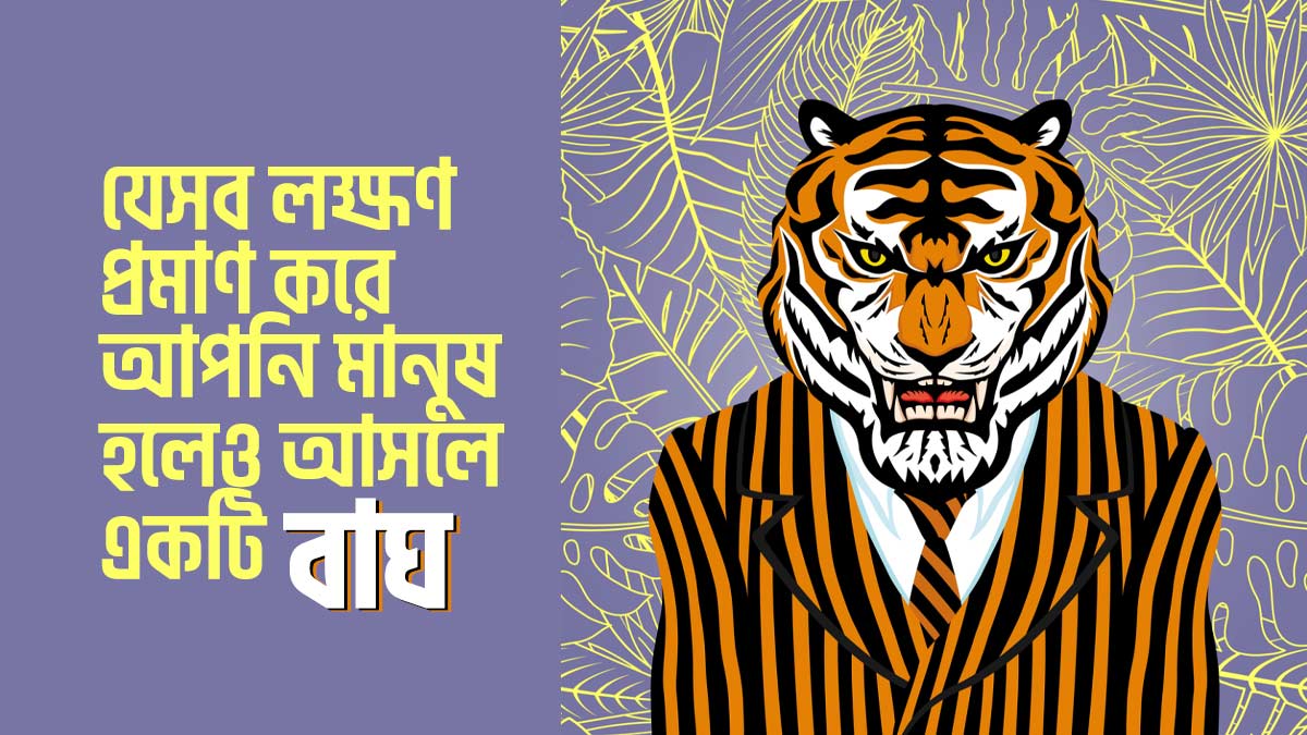 যে ৮টি লক্ষণ প্রমাণ করে আপনি মানুষ হলেও মনে মনে আপনি একটি বাঘ