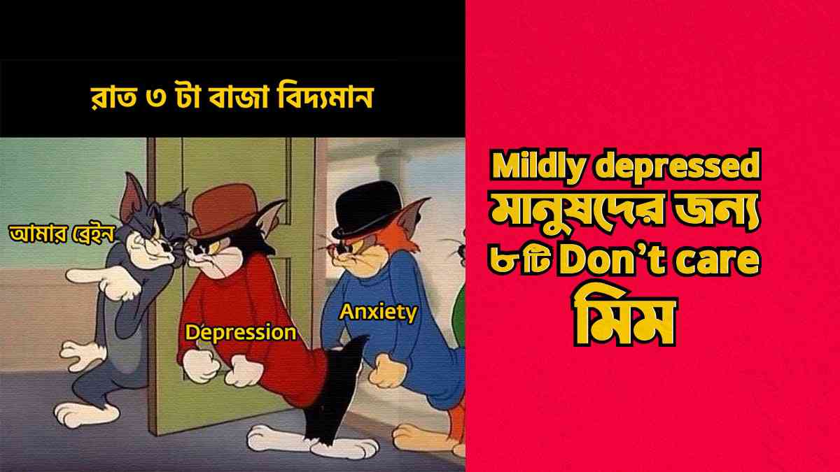 Mildly depressed মানুষদের জন্য ৮টি Don’t care মিম